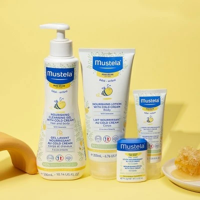 Mustela Nourishing Baby Cleansing Gel with Cold Cream,Baby Body Wash & Baby Shampoo  10.14oz