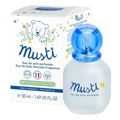 Mustela Musti Eau de Soin Spray Baby Perfume Alcohol Free Fragrance  1.69 fl oz