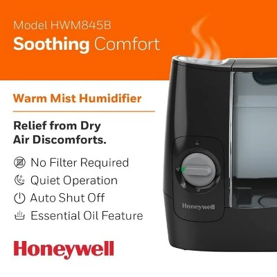 Warm Mist Humidifier Black Honeywell