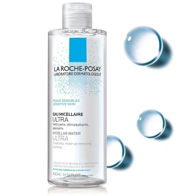 La Roche Posay Ultra Micellar Cleansing Water & Makeup Remover for Sensitive Skin  13.5oz
