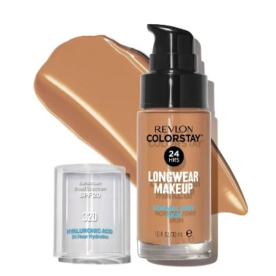 Revlon ColorStay Makeup Foundation for Normal/Dry Skin with SPF 20  Tan Shades  1 fl oz