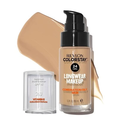 Revlon ColorStay Makeup Foundation for Combination/Oily Skin with SPF 15 Medium Shades  1 fl oz