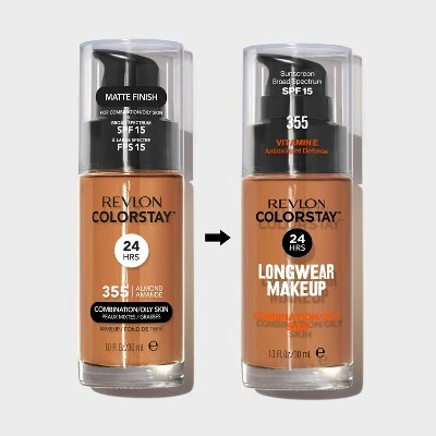 Revlon ColorStay Makeup Foundation for Combination/Oily Skin with SPF 15 Medium Shades  1 fl oz