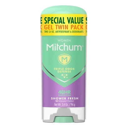 Mitchum Women's Advanced Control Shower Fresh Gel Antiperspirant & Deodorant Twin Pack 6.8oz