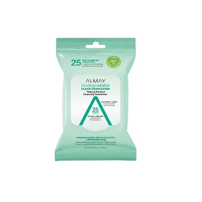 Almay Biodegradable Clear Complexion Makeup Remover Cleansing Towelettes  25ct