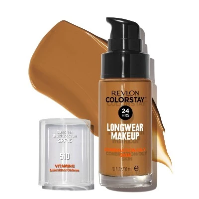 Revlon ColorStay Makeup Foundation for Combination/Oily Skin SPF 15  Deep Tan Shades  1 fl oz