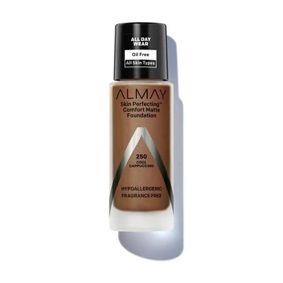 Almay Skin Perfecting Comfort Matte Foundation Deep Shades  1.0 fl oz