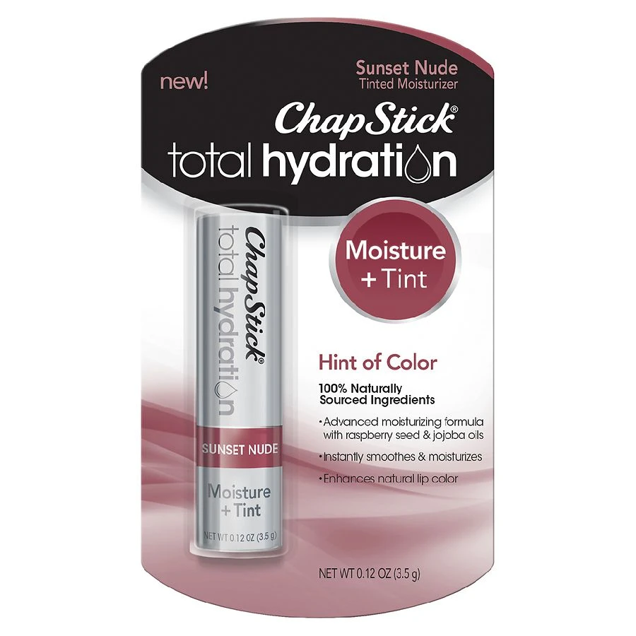 Chapstick Total Hydration Moisture + Tinted Lip Balm  Sunset Nude  0.12oz
