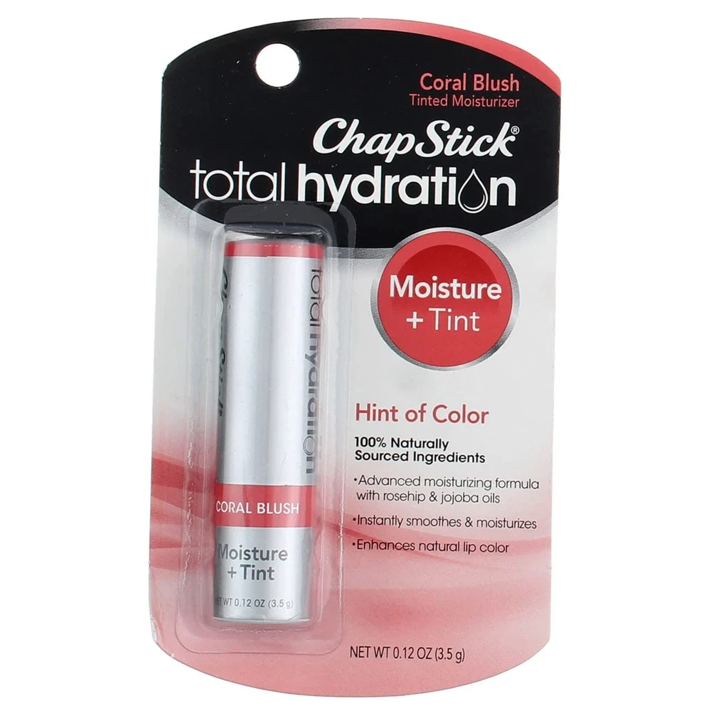 Chapstick Total Hydration Tinted Lip Balm  Coral Blush  0.12oz