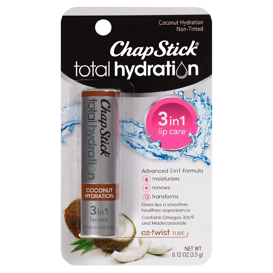 Chapstick Total Hydration Lip Balm  Coconut Hydration  0.12oz