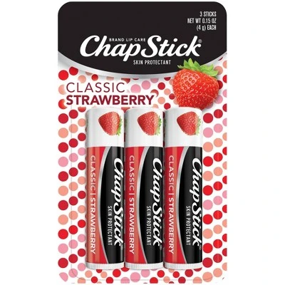 Chapstick Classic Lip Balm  Strawberry  3ct