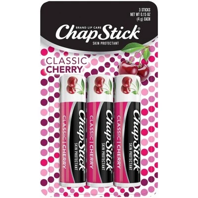 Chapstick Classic Lip Balm  Cherry  3ct