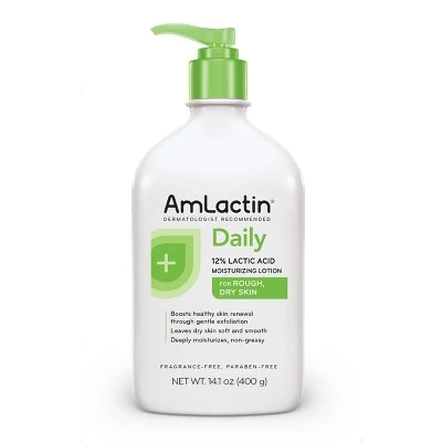 AmLactin Daily Moisturizing Body Lotion Bottle with Pump  14.1oz