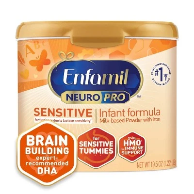 Enfamil NeuroPro Sensitive Non GMO Infant Formula Powder  19.5oz