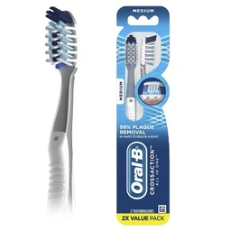 Oral-B Oral B CrossAction All In One Manual Toothbrush Medium  2 ct