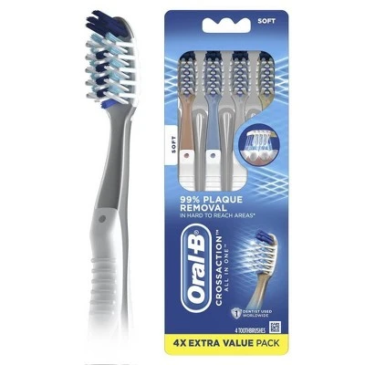 Oral B Cross Action All In One Manual Toothbrush, Soft