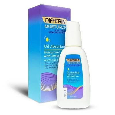 Differin Oil Absorbing Moisturizer with Sunscreen, Broad Spectrum UVA/UVB SPF 30  4oz