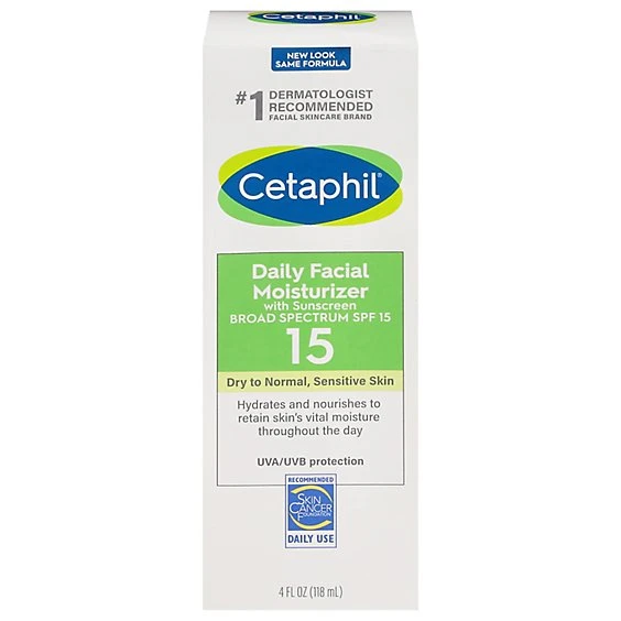 Cetaphil Daily Facial Moisturizer, All Skin Types, SPF 15