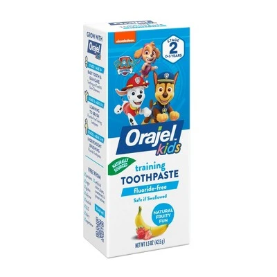 Orajel Paw Training Toothpaste Patrol Fluoride Free , Fruity Fun
