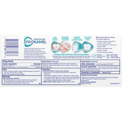 Sensodyne PROnamel Daily Protection Toothpaste  8oz/2ct