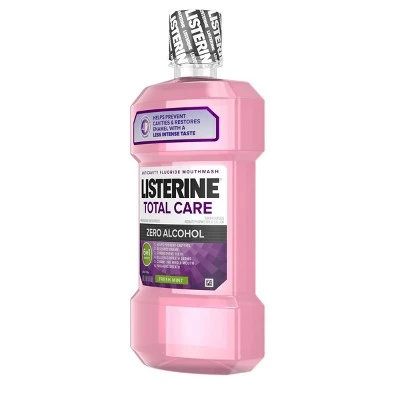 Listerine Total Care Zero Fresh Mint Anticavity Mouthwash For Fresh Breath  1L