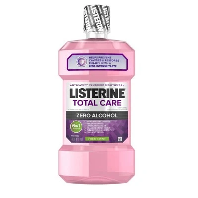 Listerine Total Care Zero Fresh Mint Anticavity Mouthwash For Fresh Breath  1L