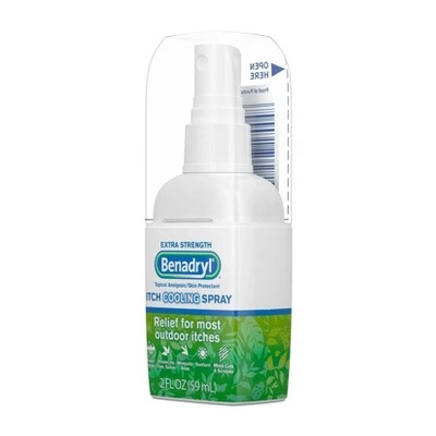 Benadryl Extra Strength Anti Itch Cooling Spray  Travel Size  2oz