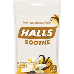  Halls Real Honey Cough Drops Vanilla 30ct