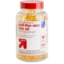 Up&Up 100% Wild Alaskan Half the Size Fish Oil Softgels  200ct  Up&Up™
