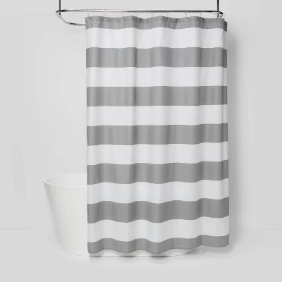 Striped Shower Curtain Gray Mist Room Essentials™