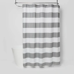 Room Essentials Striped Shower Curtain Gray Mist Room Essentials™
