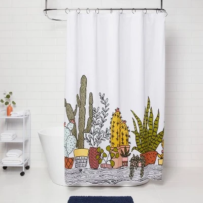 Plants Print Shower Curtain Restful Green Room Essentials™