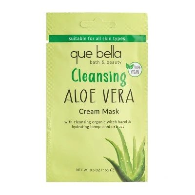 Que Bella Deep Cleansing Aloe Vera Cream Face Mask  0.5oz