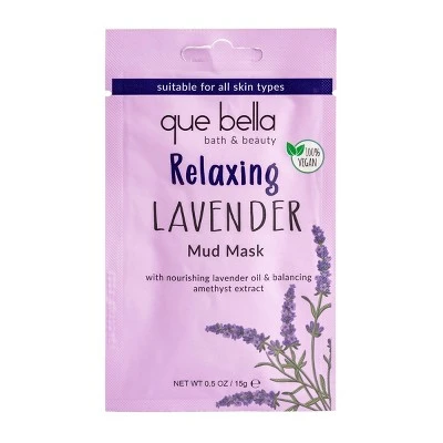 Que Bella Relaxing Lavender Mud Face Mask  0.5oz