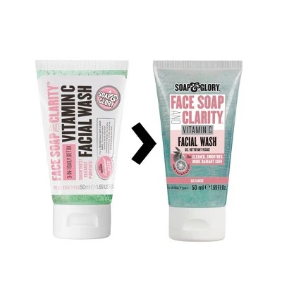 Soap & Glory Face Soap & Clarity Facial Wash Travel Size  1.69oz