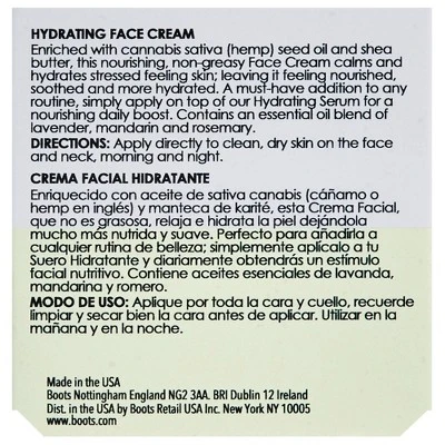Botanics Simply Calm Hydrating Face Cream For Stressed Skin  1.69 fl oz