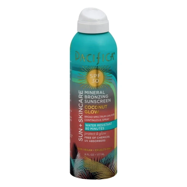 Pacifica Bronzing Spray Mineral Sunscreen  SPF 30  6 fl oz