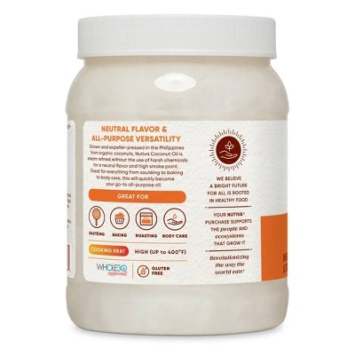 Nutiva Refined Organic Coconut Oil  54oz
