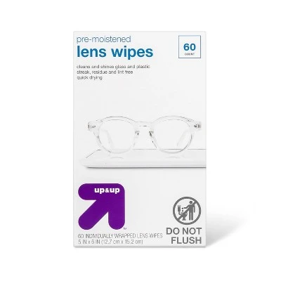Pre Moistened Lens Wipes 60ct Up&Up™