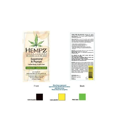Hempz Sugarcane Sugarcane & Papaya Herbal Body Moisturizer  17 fl oz