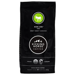 Kicking Horse Coffee Kicking Horse Coffee Kick *** Dark Roast Fair Trade Certified Organic Whole Bean Coffee  10oz