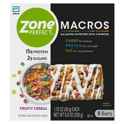 Zone Perfect Zone Perfect Macros Fruity Cereal Nutrition Bars 5ct