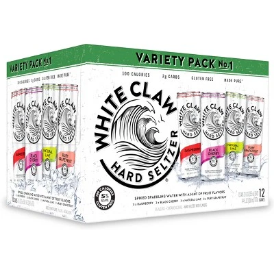 White Claw Hard Seltzer Variety Pack  12pk/12 fl oz Cans