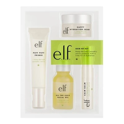 e.l.f. Hemp Skin Care Travel Kit, 4ct