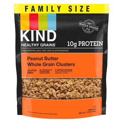 KIND Peanut Butter Whole Grain Clusters Granola 17oz