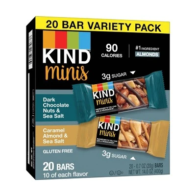 KIND Minis Dark Chocolate & Caramel Almond  20ct