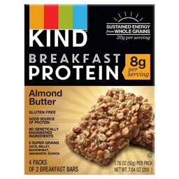 KIND KIND Almond Butter Protein Breakfast Bars  4pk of 2 Bars