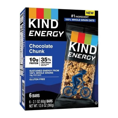 KIND Energy Bar Chocolate Chunk 12.6oz/6ct