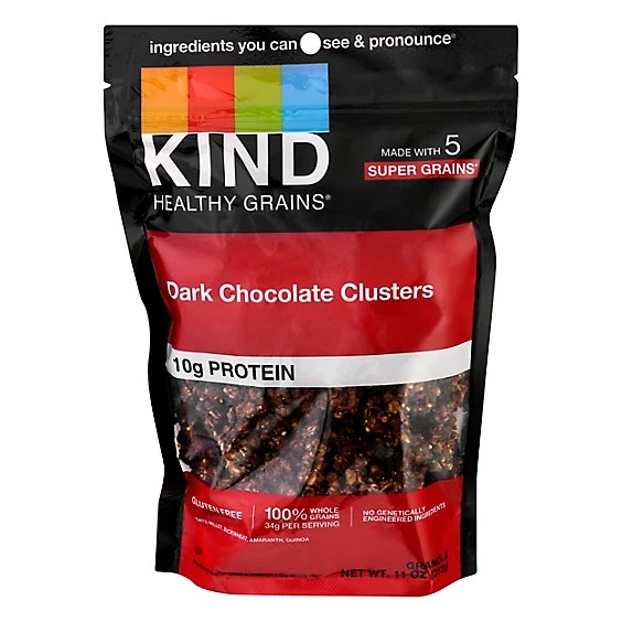 Kind Healthy Grains Whole Grain Clusters, Dark Chocolate