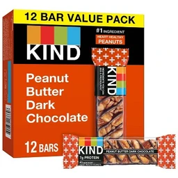 KIND KIND Peanut Butter Dark Chocolate + Protein Nutrition Bars  12ct